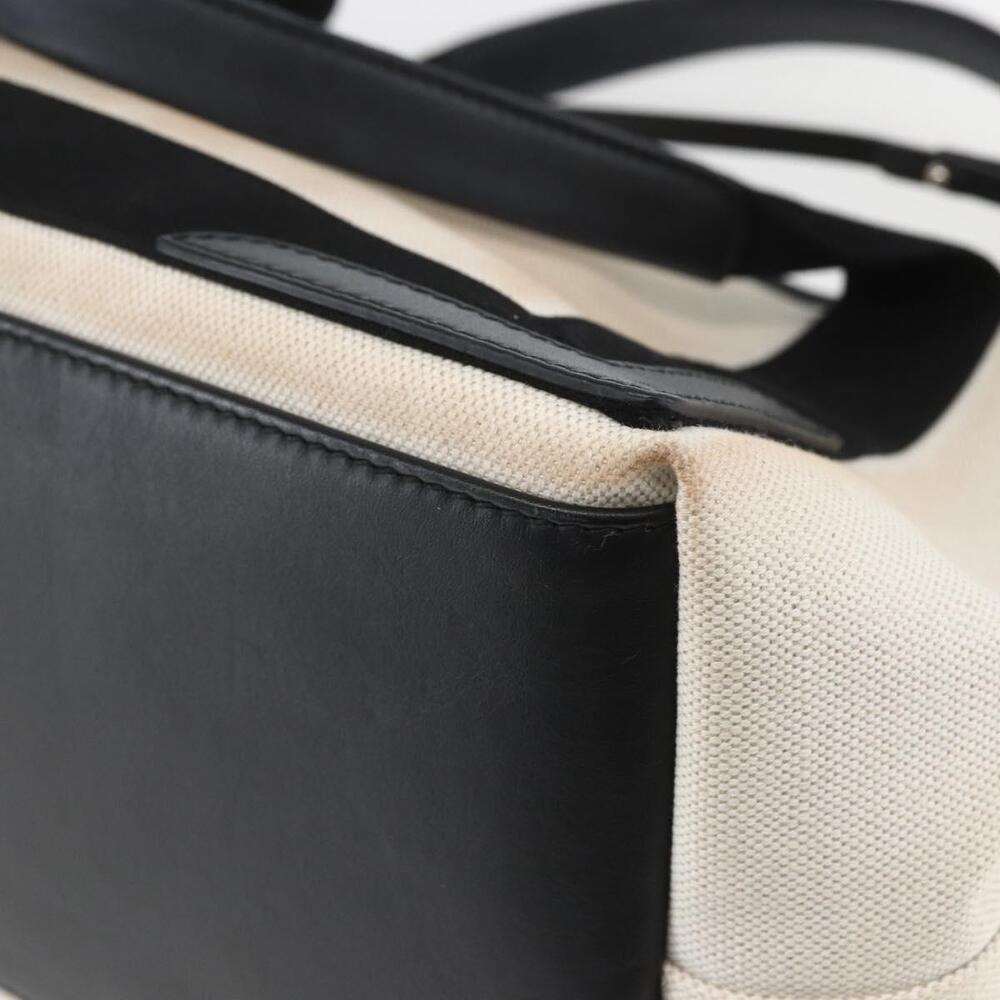 BALENCIAGA Navy kabas M Hand Bag Canvas White Black Silver 339933 Auth BA9416 - Picture 15 of 16